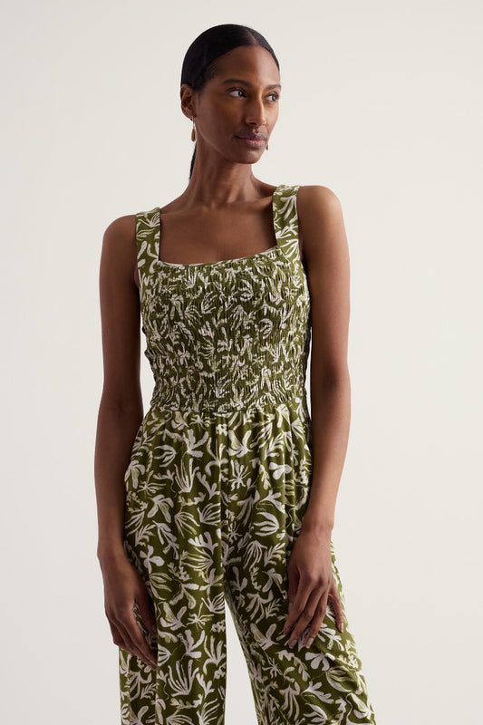 Waxwing Jumpsuit mit weitem Bein aus Jersey