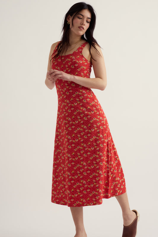 Sun Gleam Jersey-Midikleid