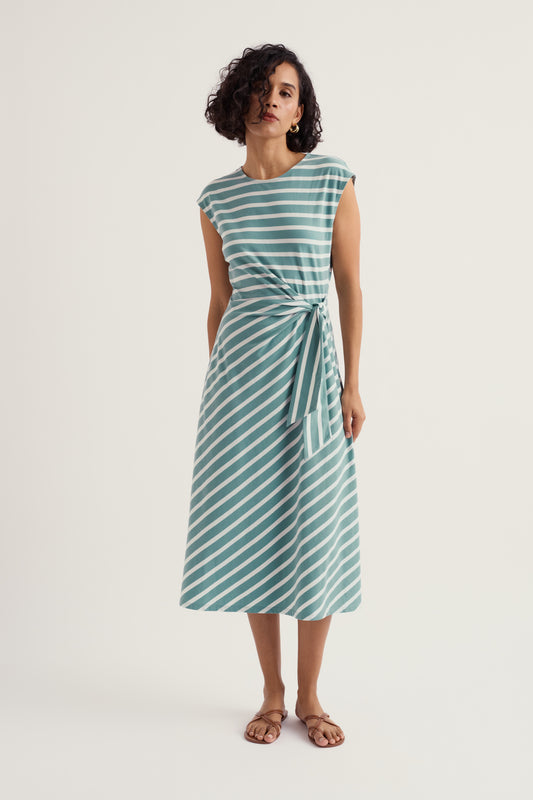 Midikleid aus Jersey mit Bindedetail