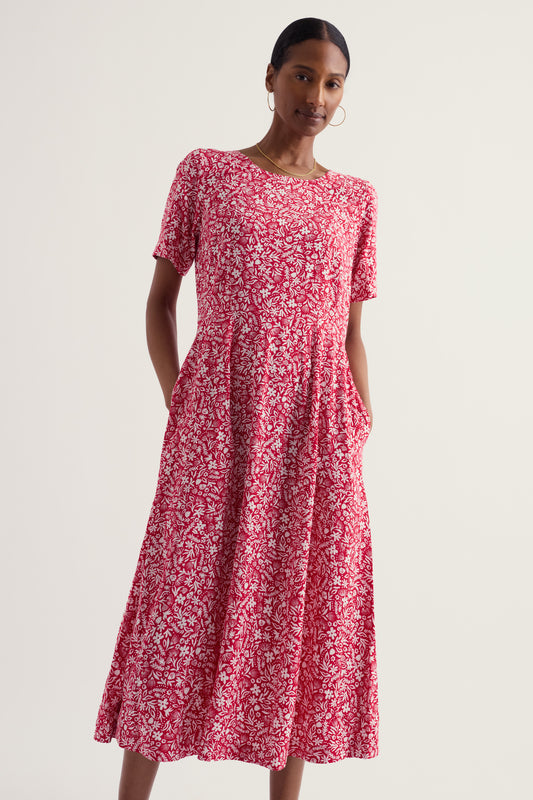 Tilly Midikleid mit kurzen Ärmeln