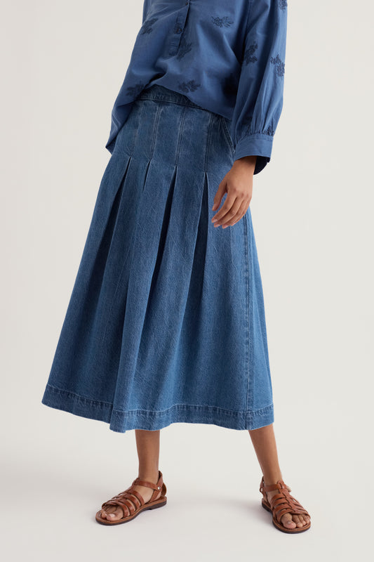 Rosewall A-line Midi Skirt