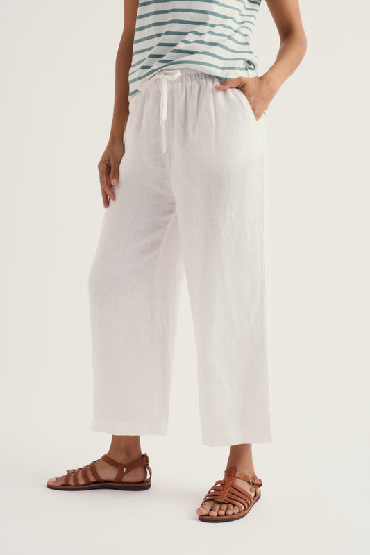 Tide Flow Leinen-Culottes mit weitem Bein
