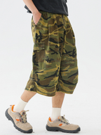 CampShell – Unisex-Camouflage-Shorts mit mehreren Taschen in lockerer Passform