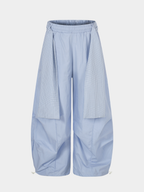 SoftEarth - Damen-Hose mit geradem Bein, Karoeinsatz und Gürtel