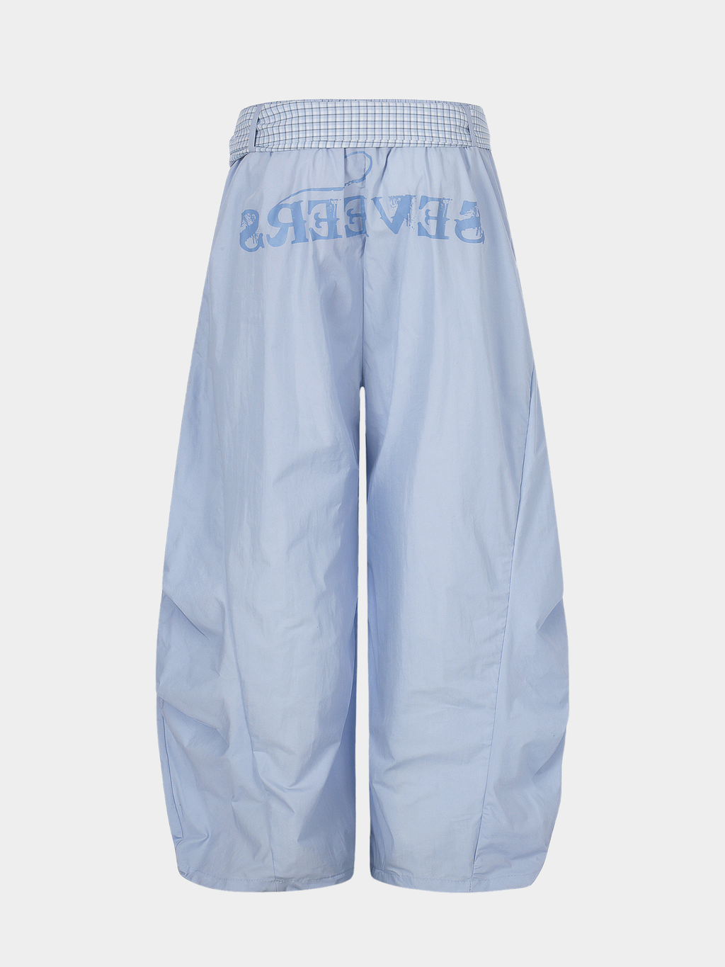 SoftEarth - Damen-Hose mit geradem Bein, Karoeinsatz und Gürtel