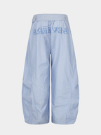 SoftEarth - Damen-Hose mit geradem Bein, Karoeinsatz und Gürtel
