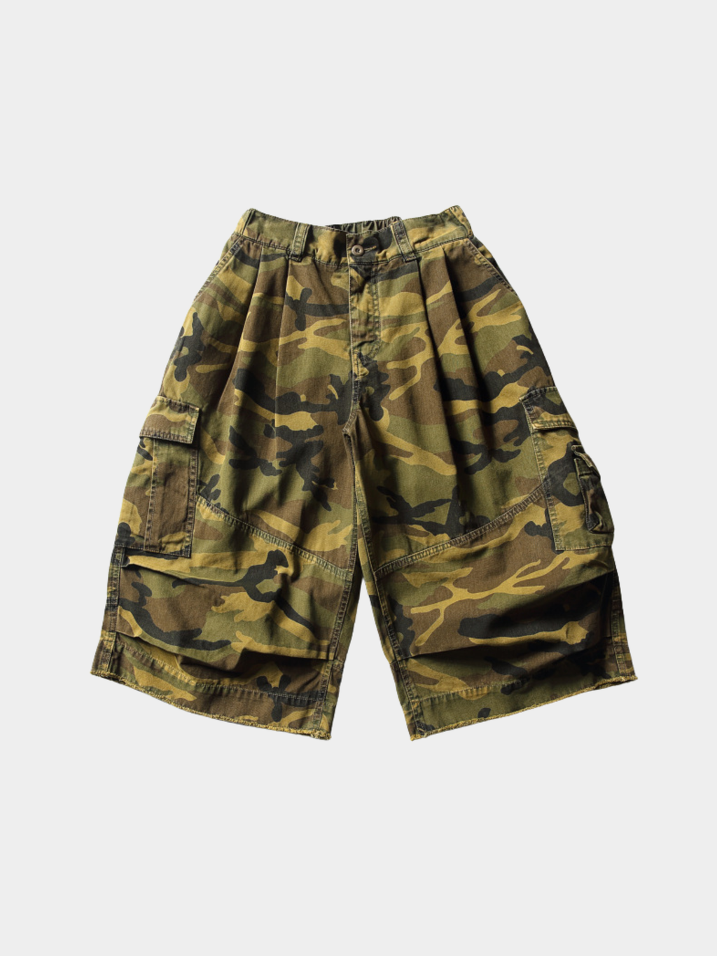 CampShell – Unisex-Camouflage-Shorts mit mehreren Taschen in lockerer Passform