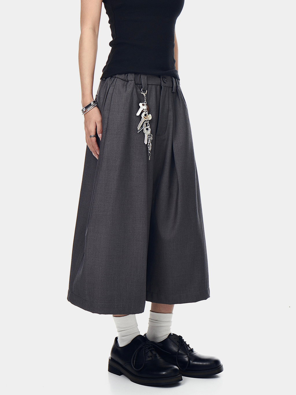 Thunderbark – Knitterfreie verkürzte Hose mit weitem Bein für Damen