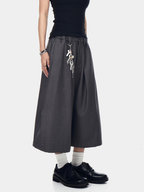 Thunderbark – Knitterfreie verkürzte Hose mit weitem Bein für Damen