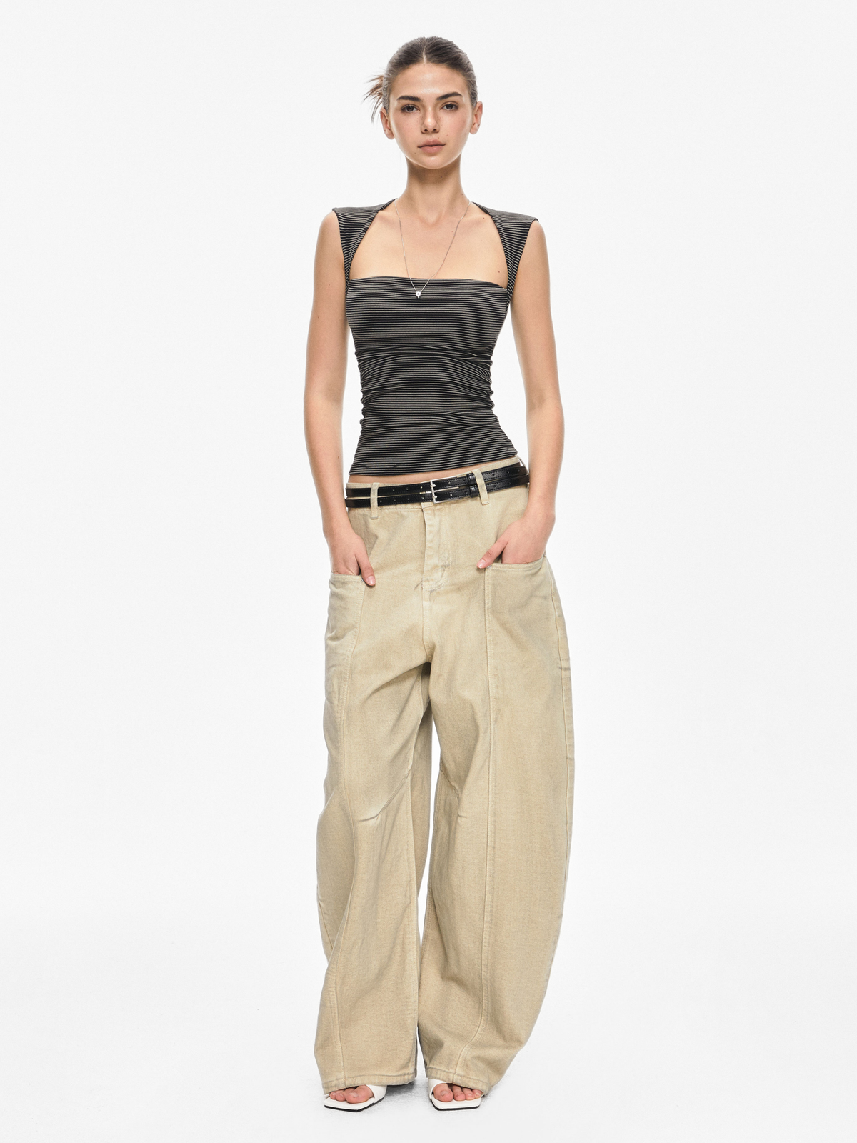 Falconcrest – Gestreiftes Damen-Tanktop in figurbetonter Passform