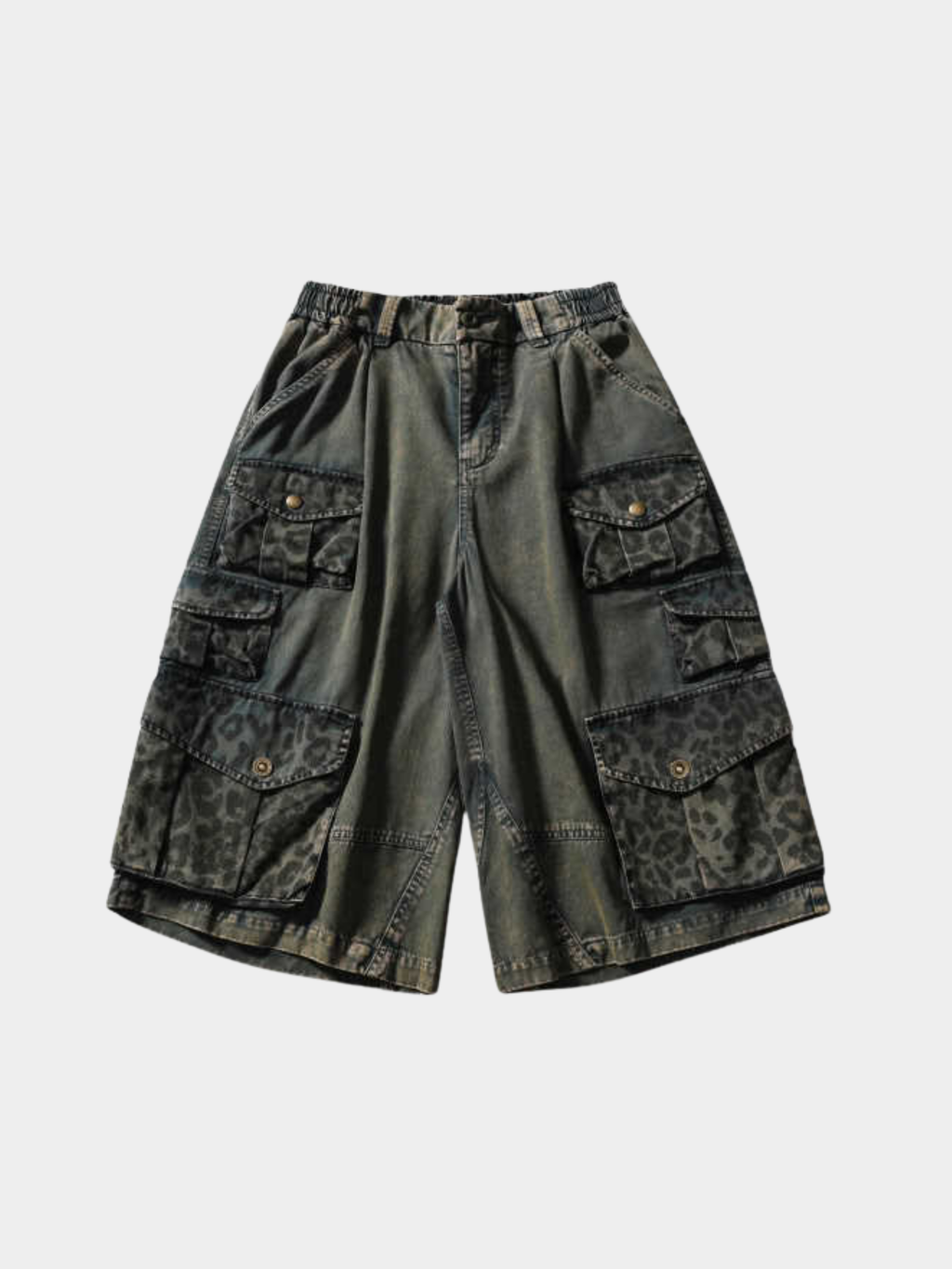 CampStick – Unisex gewaschene Utility-Cargohose in verkürzter Länge