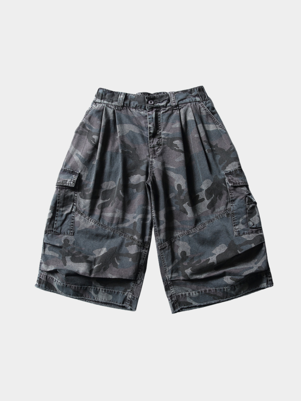 CampShell – Unisex-Camouflage-Shorts mit mehreren Taschen in lockerer Passform