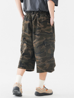 CampShell – Unisex-Camouflage-Shorts mit mehreren Taschen in lockerer Passform