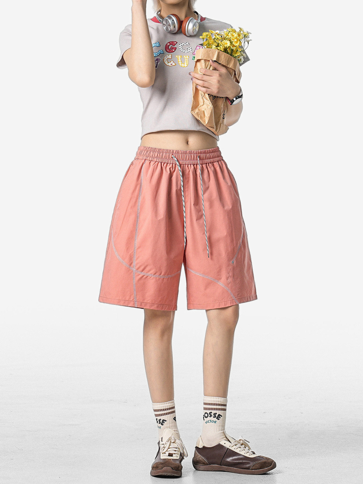 FoxLeap – Unisex-Sportshorts mit Kontrastnähten, leicht und atmungsaktiv
