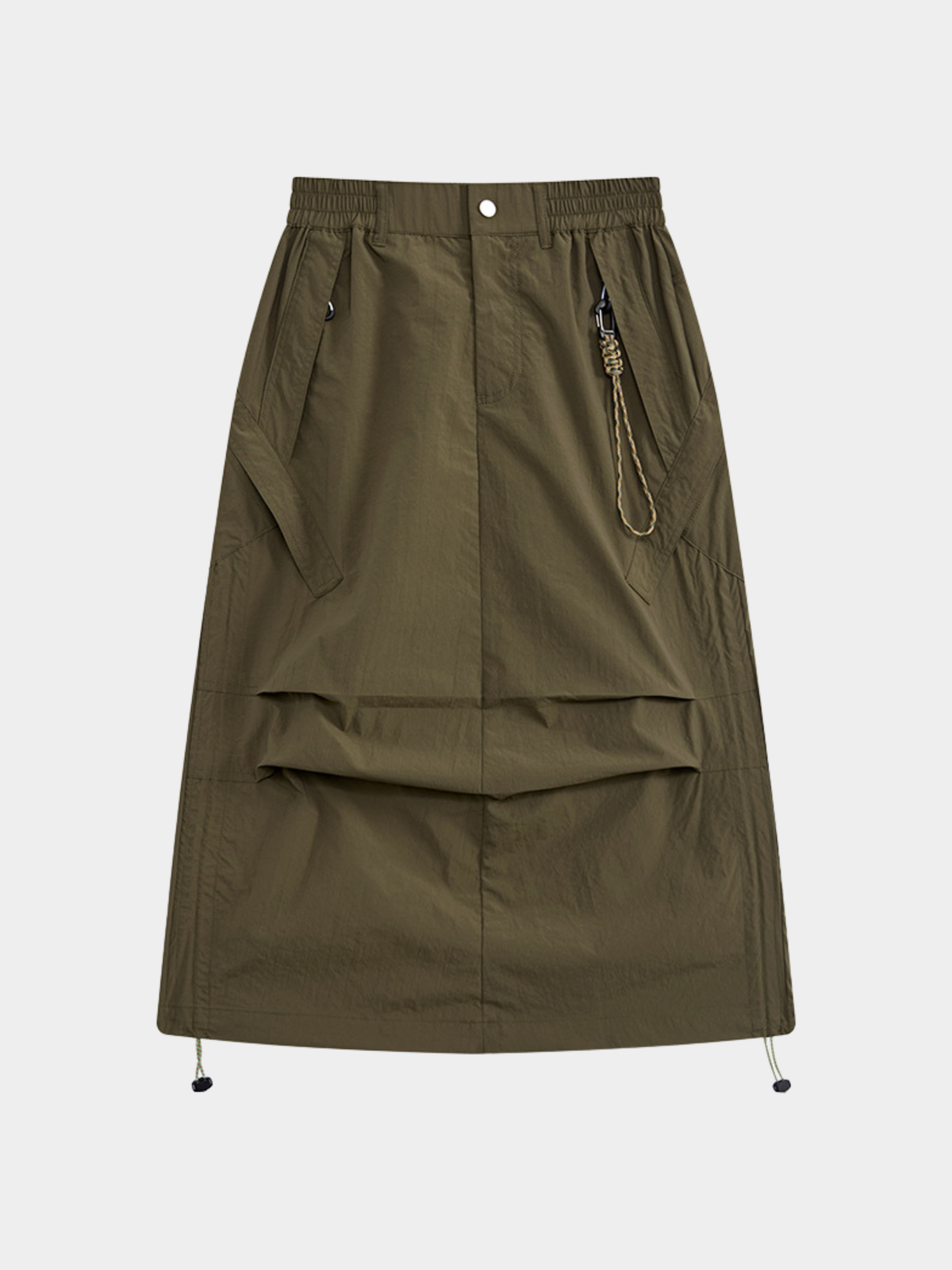 MontView – Schnelltrocknender Utility-Midirock mit Kordelzug für Damen