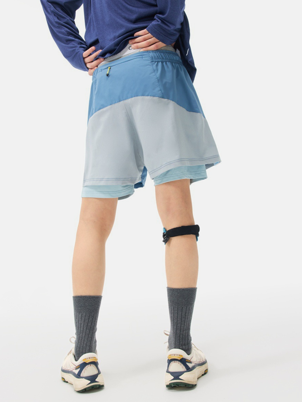 AlpGear - Unisex schnelltrocknende 2-in-1 Funktionsshorts mit Wetterschutz