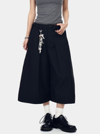 Thunderbark – Knitterfreie verkürzte Hose mit weitem Bein für Damen
