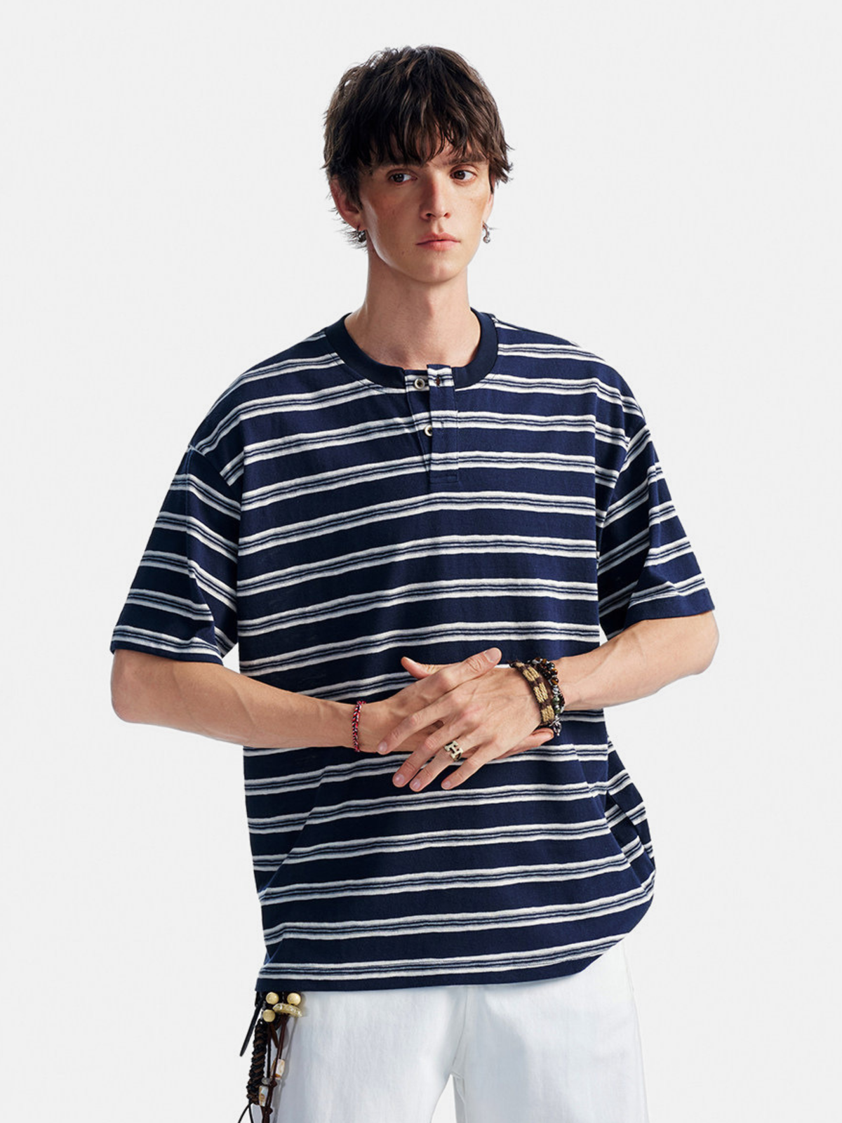 CrestWrap – Herren-Henley-Shirt mit kurzem Arm aus Lyocell-Mischgewebe