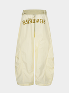 SoftEarth - Damen-Hose mit geradem Bein, Karoeinsatz und Gürtel
