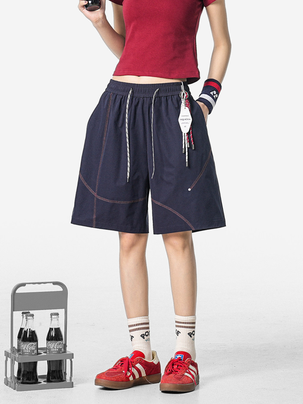 FoxLeap – Unisex-Sportshorts mit Kontrastnähten, leicht und atmungsaktiv