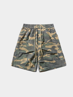 FoxCreek – Damen-Cargoshorts im gewaschenen Camouflage-Look