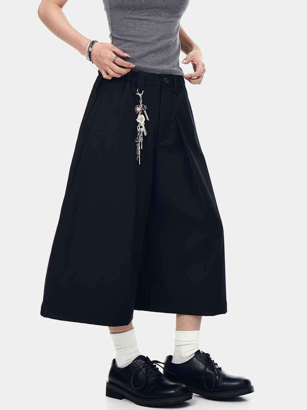 Thunderbark – Knitterfreie verkürzte Hose mit weitem Bein für Damen