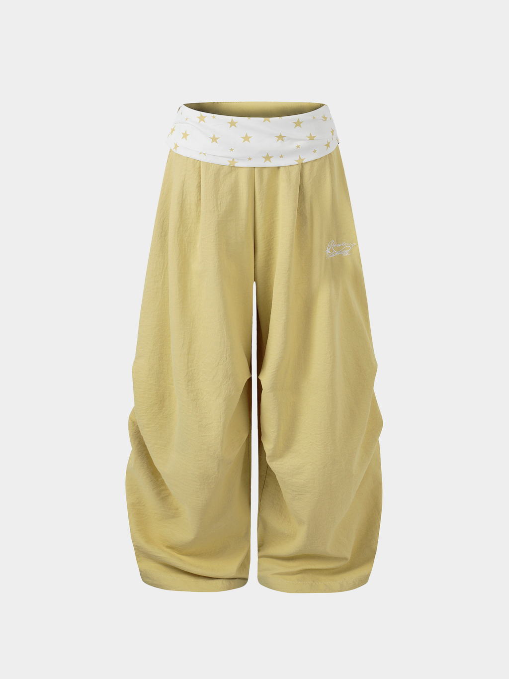 ChillShield – Leichte lässige Damenhose mit Umschlagbund und Sternenmuster