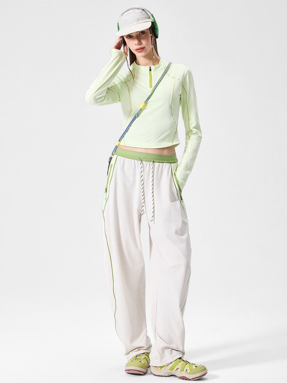 RunFlow – Unisex-Fallschirmspringerhose mit Kontrastnähten, leicht und schnelltrocknend