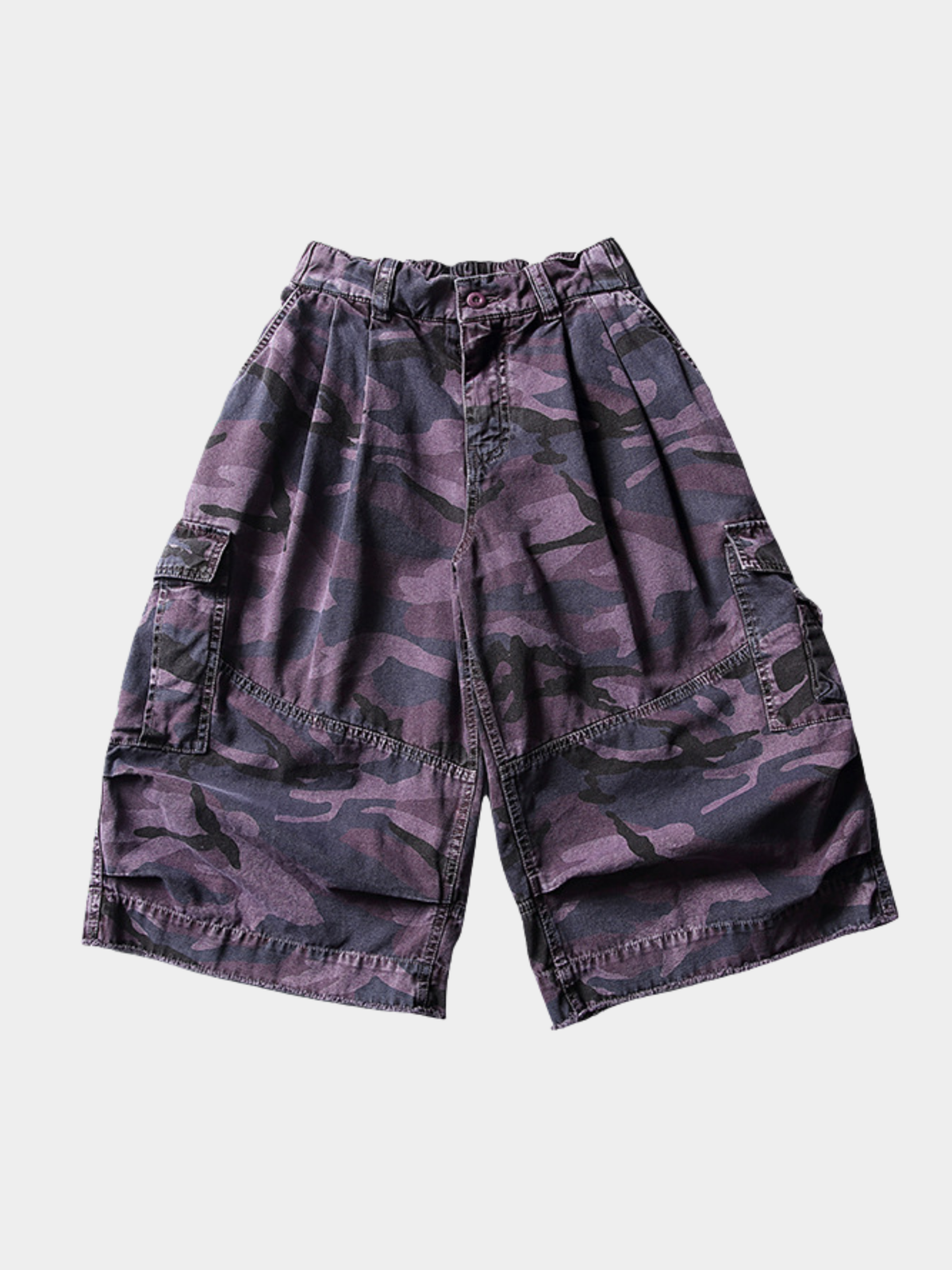 CampShell – Unisex-Camouflage-Shorts mit mehreren Taschen in lockerer Passform