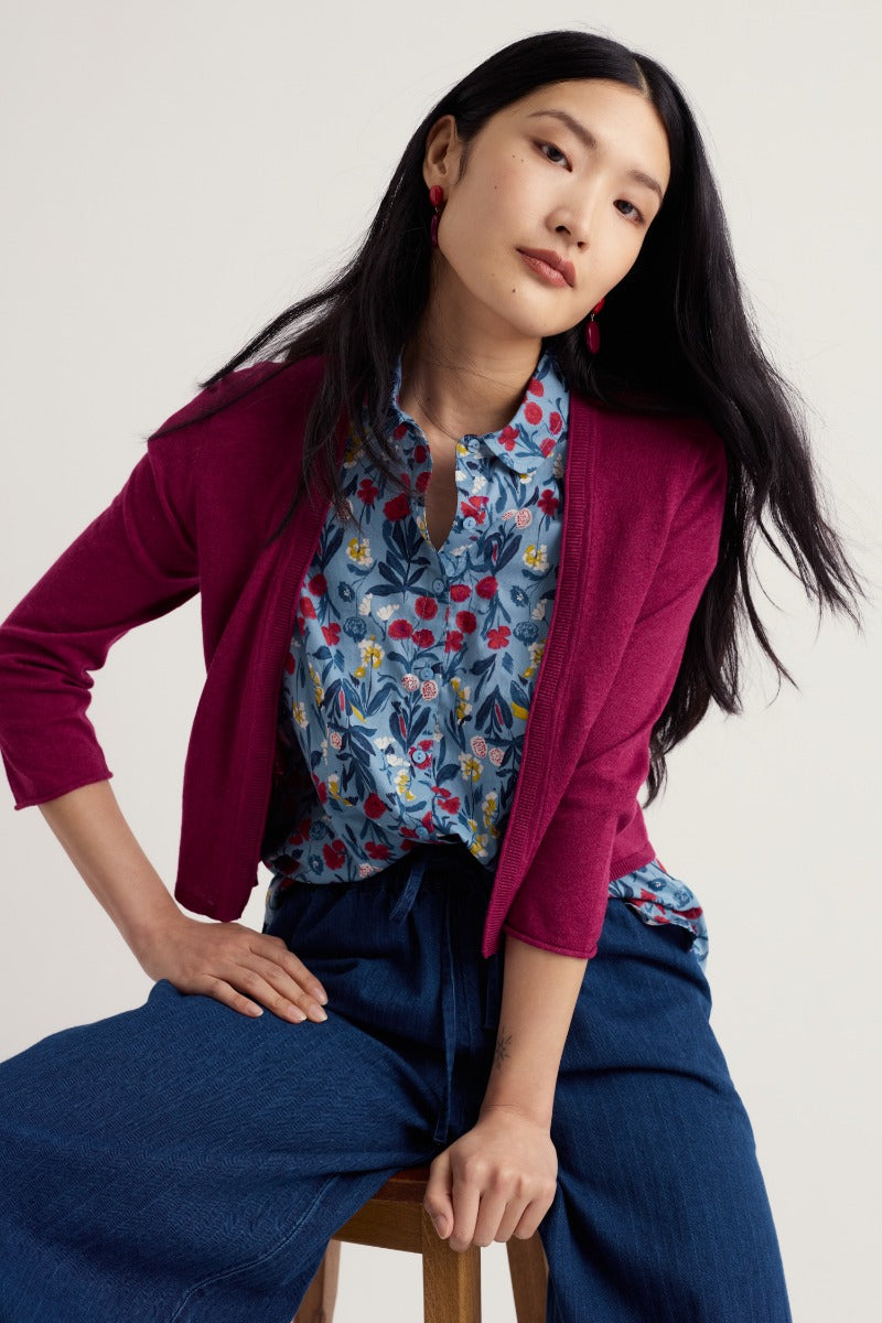 Vanessa Knitted Cardigan in GOTS-Certified Organic Cotton
