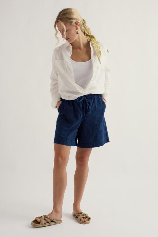 Eskelli Wide Leg Jeansshorts