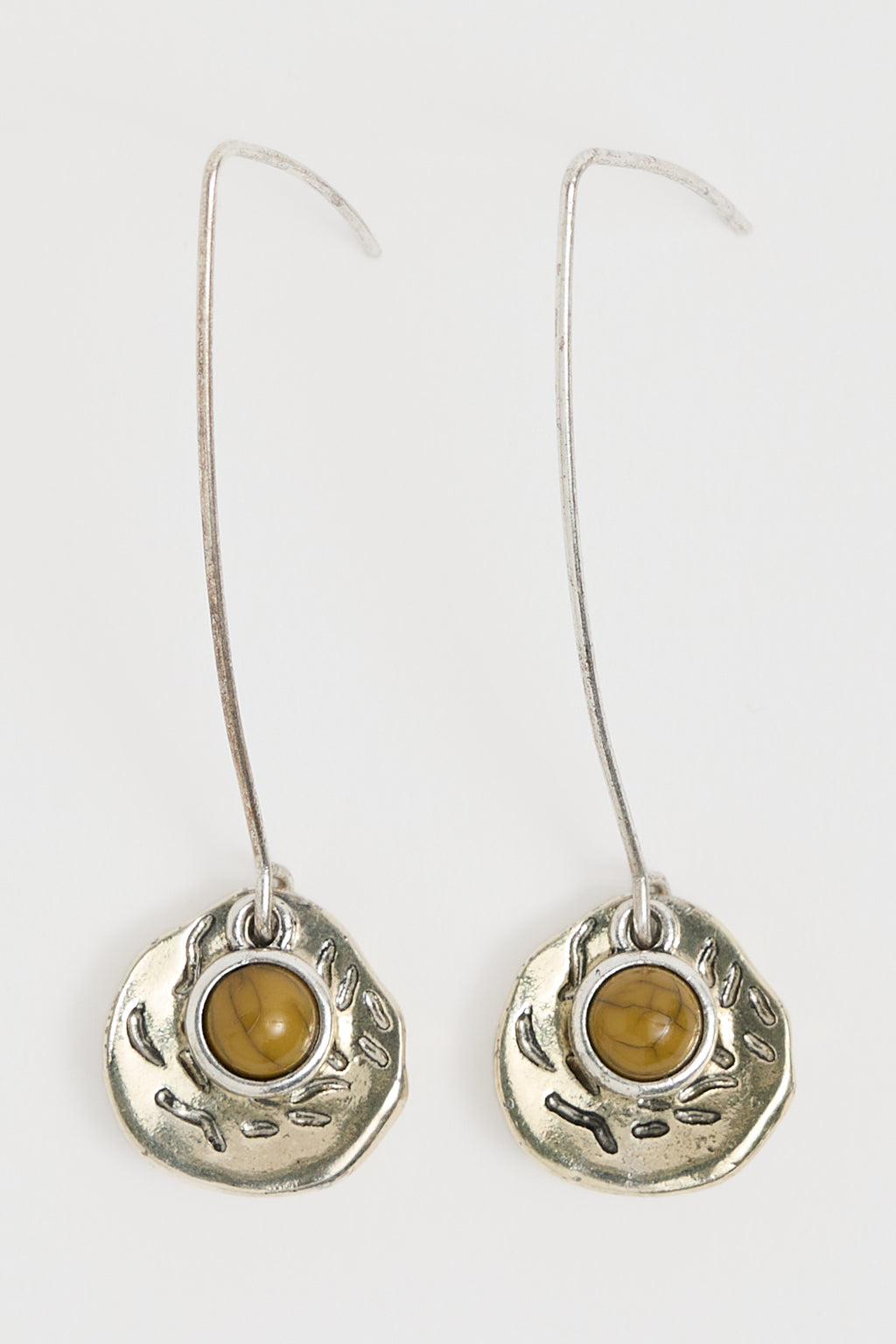 Double Disc Drop Earrings