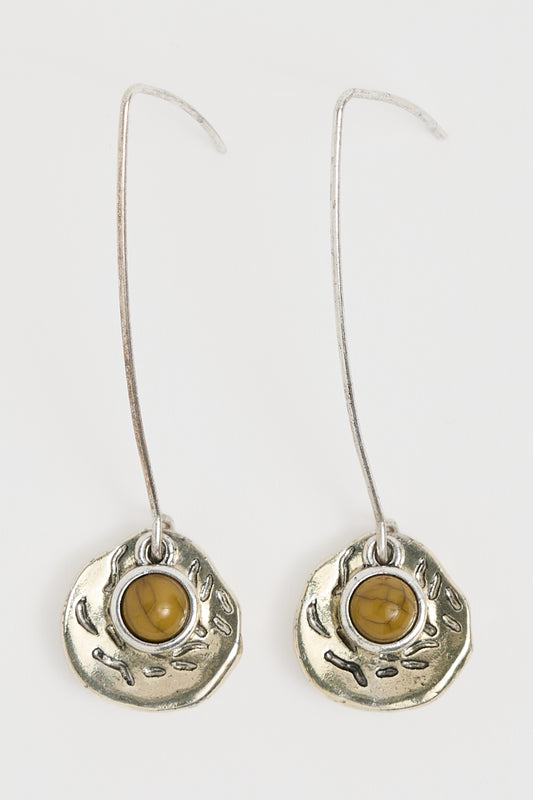 Double Disc Drop Earrings