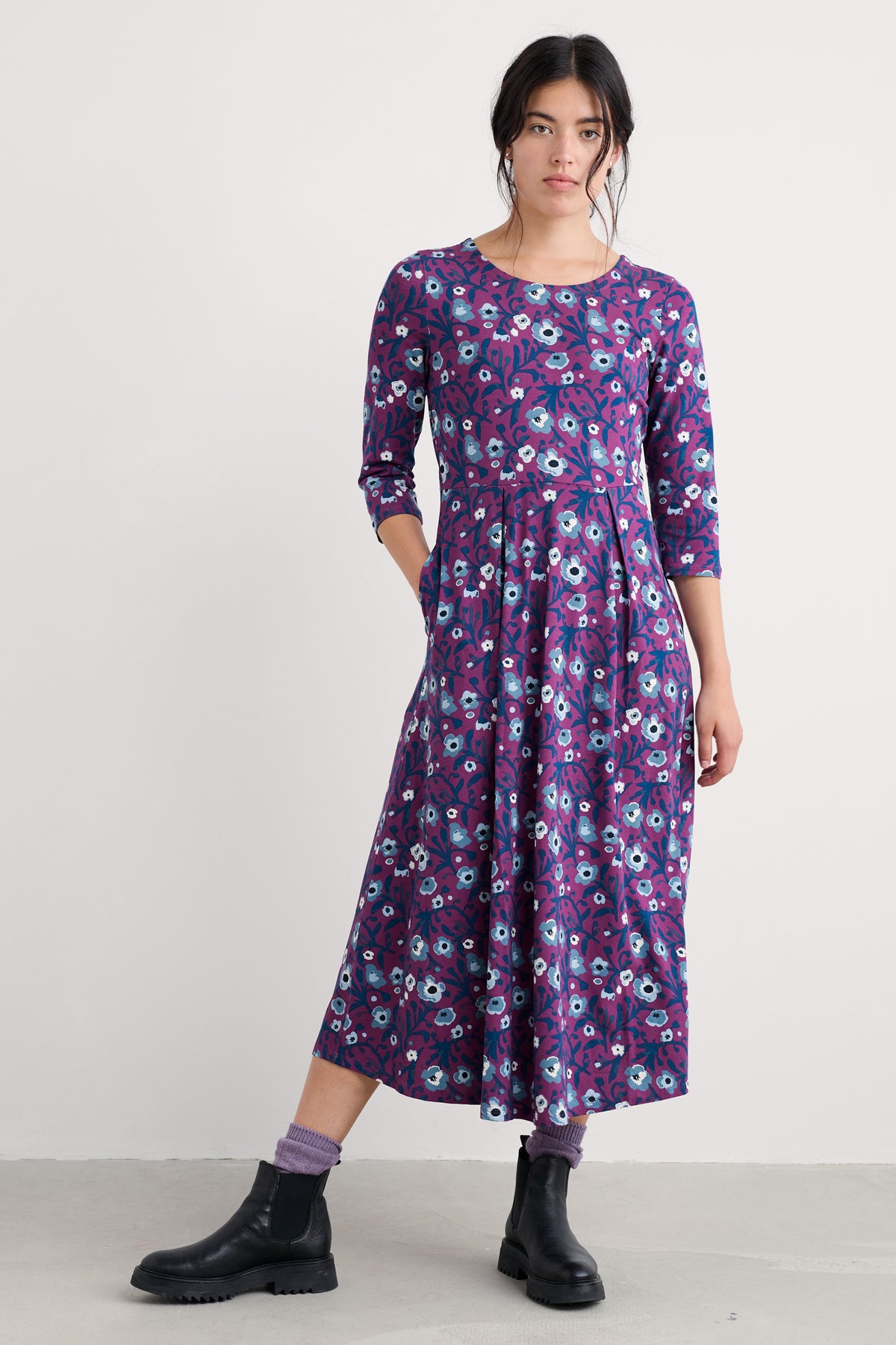 Veronica Midikleid aus GOTS-zertifiziertem Bio-Baumwolljersey