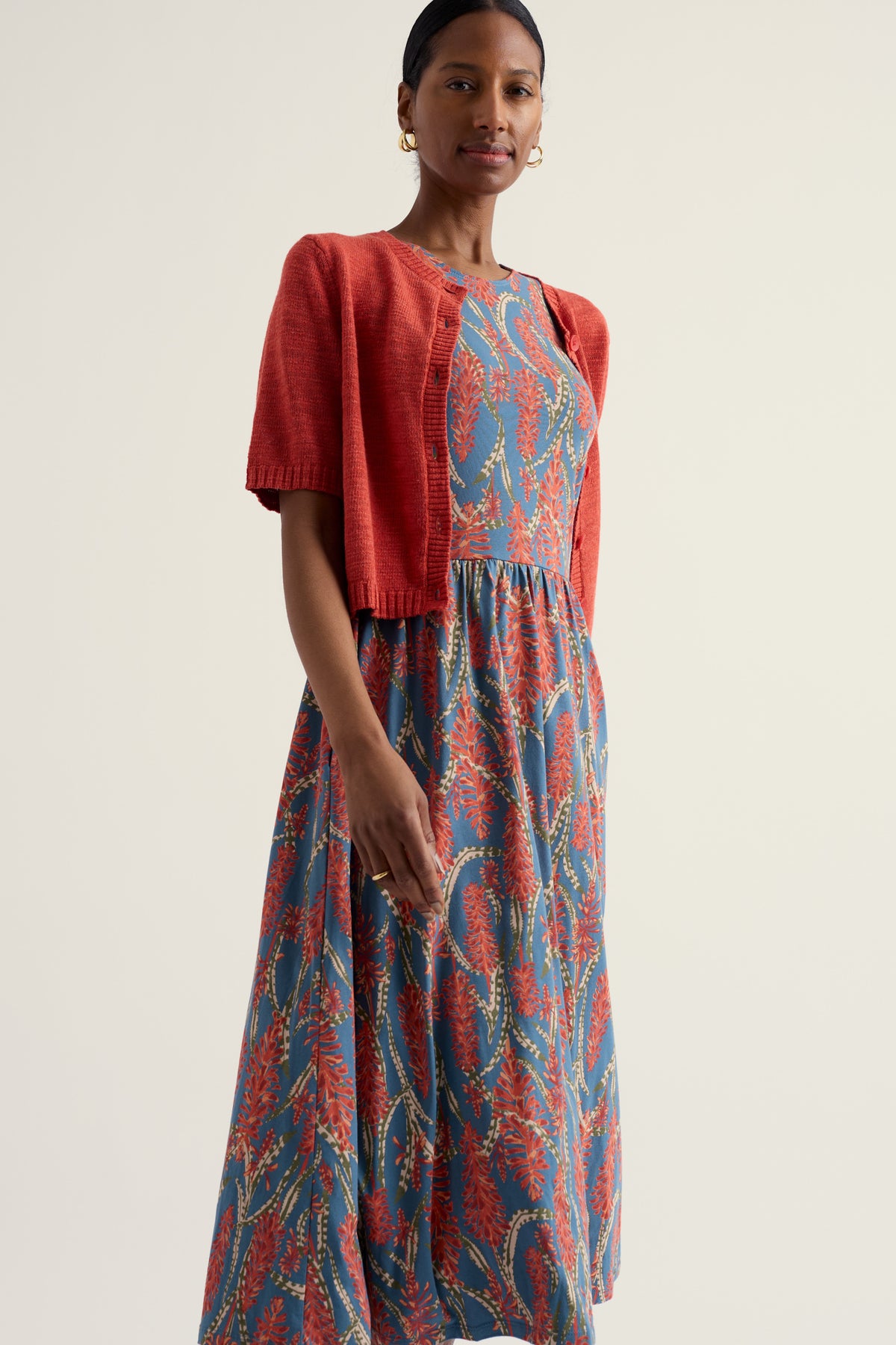 Porthmeor Wave Kleid aus GOTS-zertifiziertem Bio-Baumwolljersey