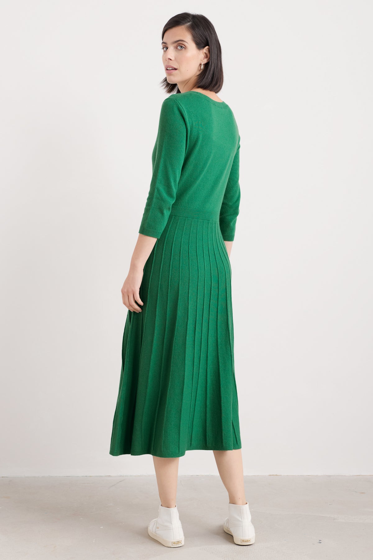Folk Song Strickkleid in Midi-Länge