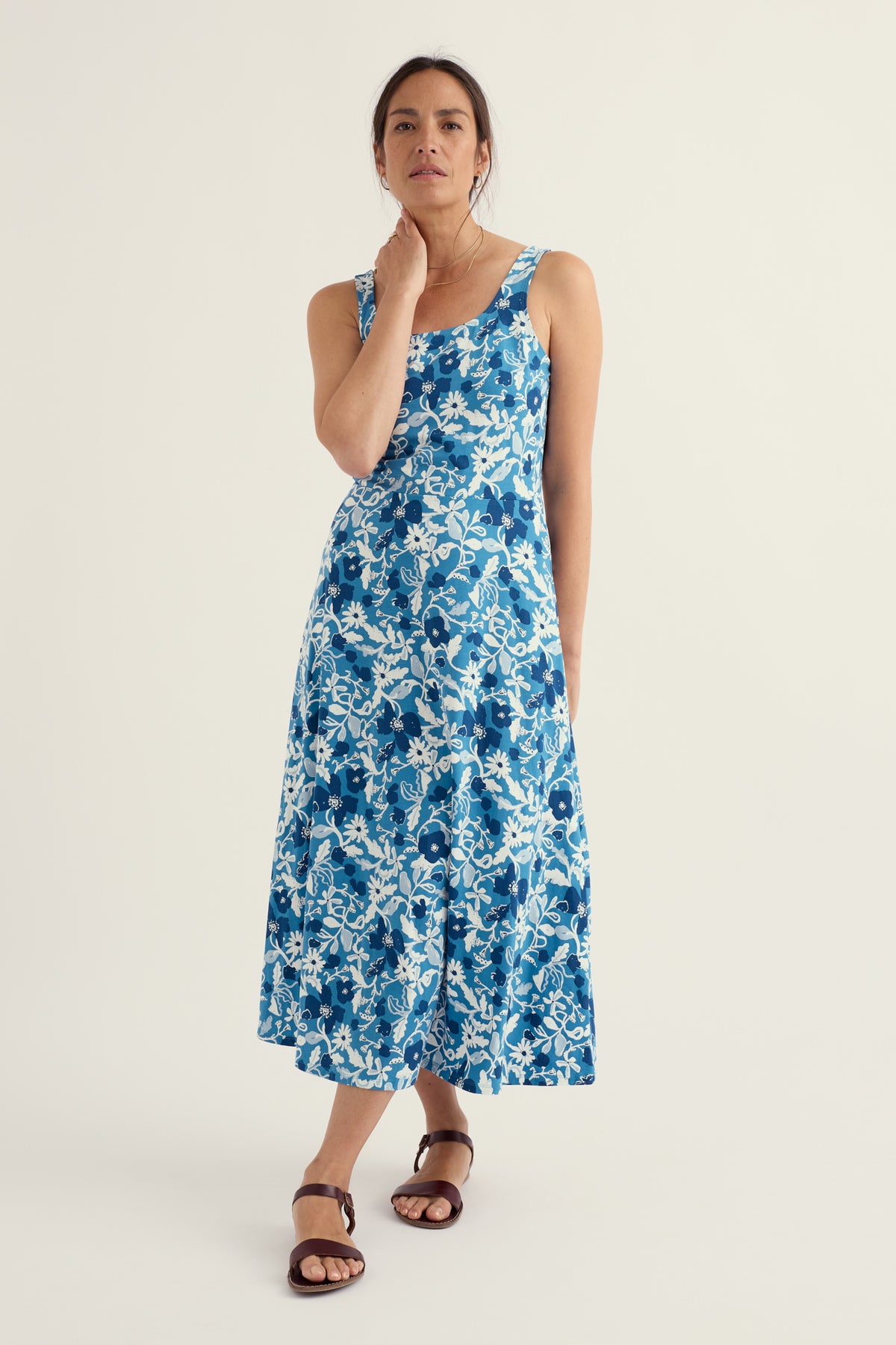 Sun Gleam Jersey-Midikleid