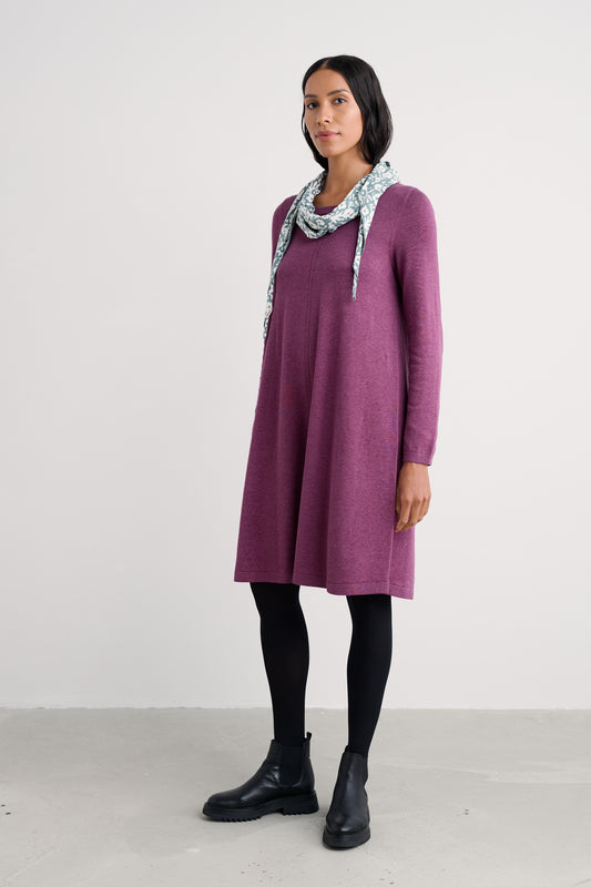 Poltreen Knee Length Dress in GOTS-Certified Organic Cotton