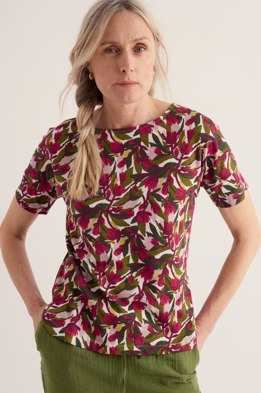 Bryher View Printed T-Shirt in GOTS Organic Cotton