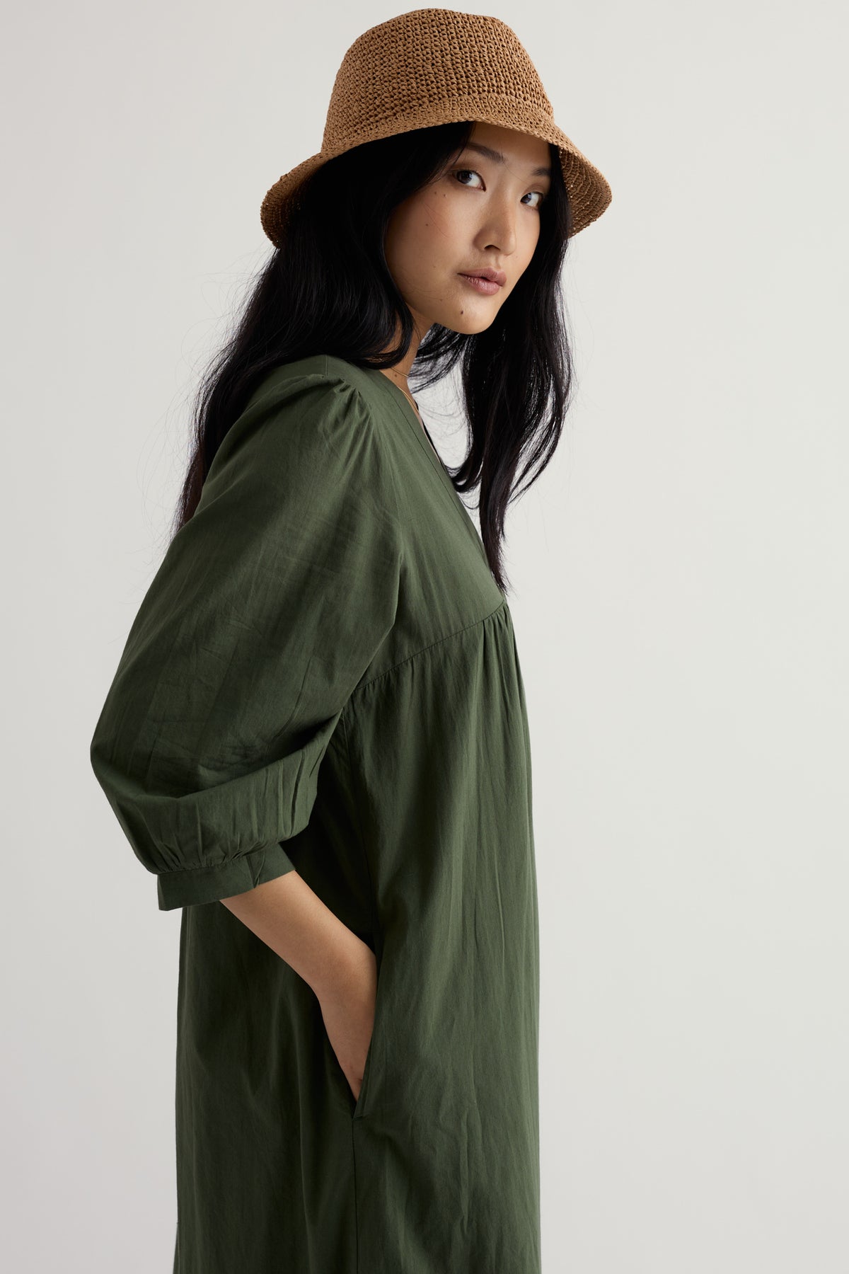 Earth Colours Kaftan Dress in GOTS-Certified Organic Cotton Voile