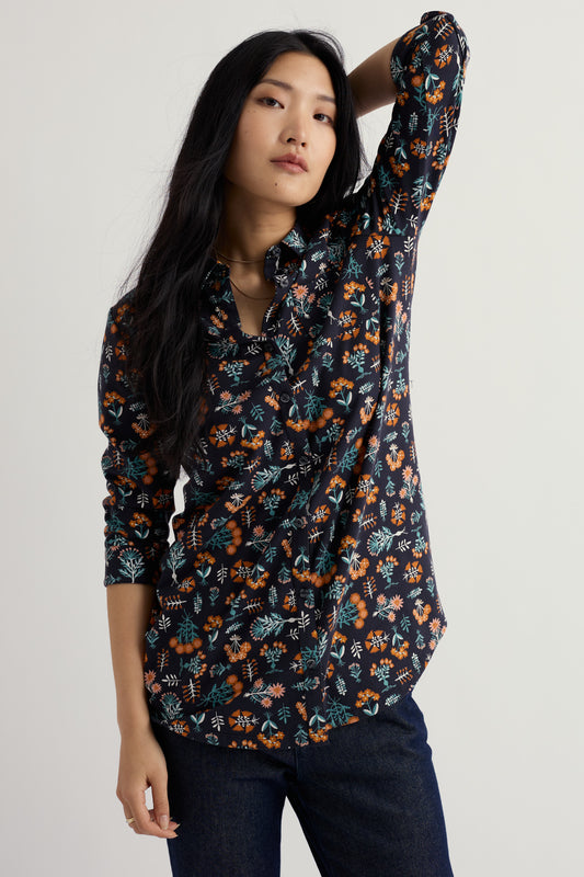 Dove Plant 3/4 Sleeve Tunic