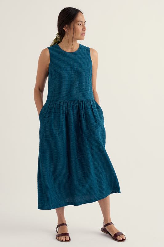 Ärmelloses Gingham-Kleid Brouse
