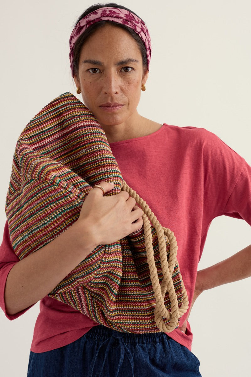 Alkanet Jutetasche in Muschelform